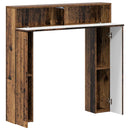 vidaXL Kandallókeret Antik Fa 102 x 18 x 100,5 cm Szerelt Fa
