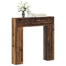vidaXL Kandallókeret Antik Fa 102 x 18 x 100,5 cm Szerelt Fa