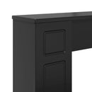 vidaXL Kandallókeret Fekete 100 x 20 x 100 cm Szerelt Fa