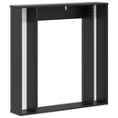 vidaXL Kandallókeret Fekete 100 x 20 x 100 cm Szerelt Fa