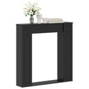 vidaXL Kandallókeret Fekete 100 x 20 x 100 cm Szerelt Fa