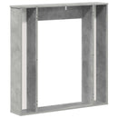 vidaXL Kandallókeret Betonszürke 100 x 20 x 100 cm Szerelt Fa