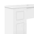 vidaXL Kandallókeret Fényes Fehér 100 x 20 x 100 cm Szerelt Fa