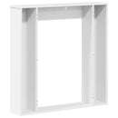 vidaXL Kandallókeret Fényes Fehér 100 x 20 x 100 cm Szerelt Fa
