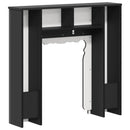 vidaXL Kandallókeret Fekete 93 x 20 x 89 cm Szerelt Fa