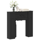 vidaXL Kandallókeret Fekete 93 x 20 x 89 cm Szerelt Fa