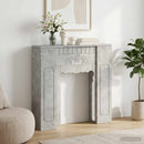 vidaXL Kandallókeret Betonszürke 93 x 20 x 89 cm Szerelt Fa