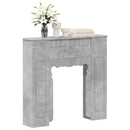 vidaXL Kandallókeret Betonszürke 93 x 20 x 89 cm Szerelt Fa