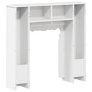 vidaXL Kandallókeret Magasfényű Fehér 93 x 20 x 89 cm Szerelt Fa