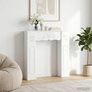 vidaXL Kandallókeret Fehér 102 x 20 x 102 cm Szerelt Fa