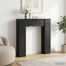 vidaXL Kandallókeret Fekete 102 x 20 x 102 cm Szerelt Fa
