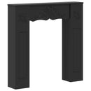 vidaXL Kandallókeret Fekete 102 x 20 x 102 cm Szerelt Fa