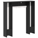 vidaXL Kandallókeret Fekete 102 x 20 x 102 cm Szerelt Fa