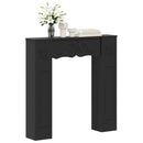 vidaXL Kandallókeret Fekete 102 x 20 x 102 cm Szerelt Fa