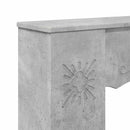 vidaXL Kandallókeret Betonszürke 102 x 20 x 102 cm Szerelt Fa