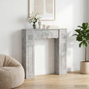 vidaXL Kandallókeret Betonszürke 102 x 20 x 102 cm Szerelt Fa