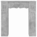 vidaXL Kandallókeret Betonszürke 102 x 20 x 102 cm Szerelt Fa