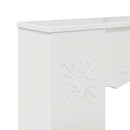 vidaXL Kandallókeret Fényes Fehér 102 x 20 x 102 cm Szerelt Fa