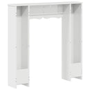 vidaXL Kandallókeret Fényes Fehér 102 x 20 x 102 cm Szerelt Fa