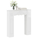 vidaXL Kandallókeret Fényes Fehér 102 x 20 x 102 cm Szerelt Fa
