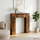 vidaXL Kandallókeret Füstös Tölgy 102 x 20 x 102 cm Szerelt Fa