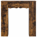 vidaXL Kandallókeret Füstös Tölgy 102 x 20 x 102 cm Szerelt Fa