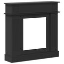 vidaXL Kandallókeret Fekete 102 x 26 x 100 cm Szerelt Fa