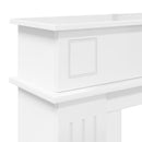 vidaXL Kandallókeret Fényes Fehér 102 x 26 x 100 cm Szerelt Fa