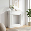 vidaXL Kandallókeret Fényes Fehér 102 x 26 x 100 cm Szerelt Fa