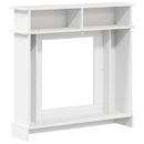 vidaXL Kandallókeret Fényes Fehér 102 x 26 x 100 cm Szerelt Fa