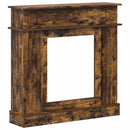 vidaXL Kandallókeret Füstös Tölgy 102 x 26 x 100 cm Szerelt Fa