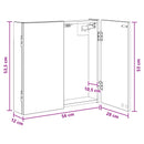 vidaXL Darts szekrény Füstös Tölgy 56 x 12 x 53,5 cm Szerelt Fa