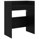 vidaXL DJ Asztal Fekete Tölgy 102 x 45 x 102 cm Szerelt Fa