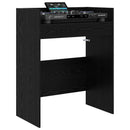 vidaXL DJ Asztal Fekete Tölgy 102 x 45 x 102 cm Szerelt Fa