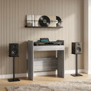 vidaXL DJ Asztal Szürke Sonoma 102 x 45 x 102 cm Szerelt Fa