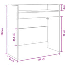 vidaXL DJ Asztal Szürke Sonoma 102 x 45 x 102 cm Szerelt Fa
