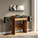 vidaXL DJ Asztal Antik Fa 102 x 45 x 102 cm Szerelt Fa