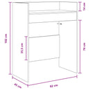 vidaXL DJ Asztal Szürke Sonoma 82 x 45 x 102 cm Szerelt Fa