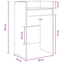 vidaXL DJ Asztal Fehér 62 x 45 x 102 cm Szerelt Fa