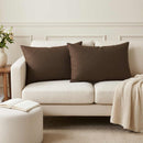 vidaXL Takaró Párna 2 db HEERLEN Barna 50 x 80 cm Szövet
