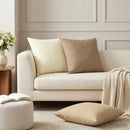 vidaXL Párna párnával HEERLEN 2 db Krémszínű Poliészter