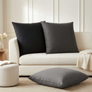 vidaXL Takaró Párna 2 db HEERLEN Fekete 65 x 65 cm Szövet