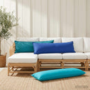 vidaXL Párna párnával HOUTEN Királykék 40 x 145 cm Poliészter