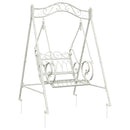 vidaXL Hinta Pad Acél 113 x 121,5 x 168 cm Antik fehér