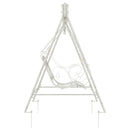 vidaXL Hinta Pad Acél 113 x 121,5 x 168 cm Antik fehér