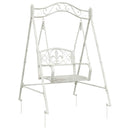 vidaXL Hinta Pad Acél 113 x 121,5 x 168 cm Antik fehér