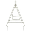 vidaXL Hinta Pad Acél 113 x 121,5 x 168 cm Antik fehér
