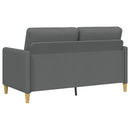 vidaXL Tárolós kanapé szett 2 db Sötétszürke Poliészter