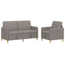 vidaXL Tárolós kanapé szett 2 db Tópszínű Poliészter