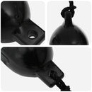 vidaXL Hajó 2 db Ø 11 x 40 cm Fekete PVC
